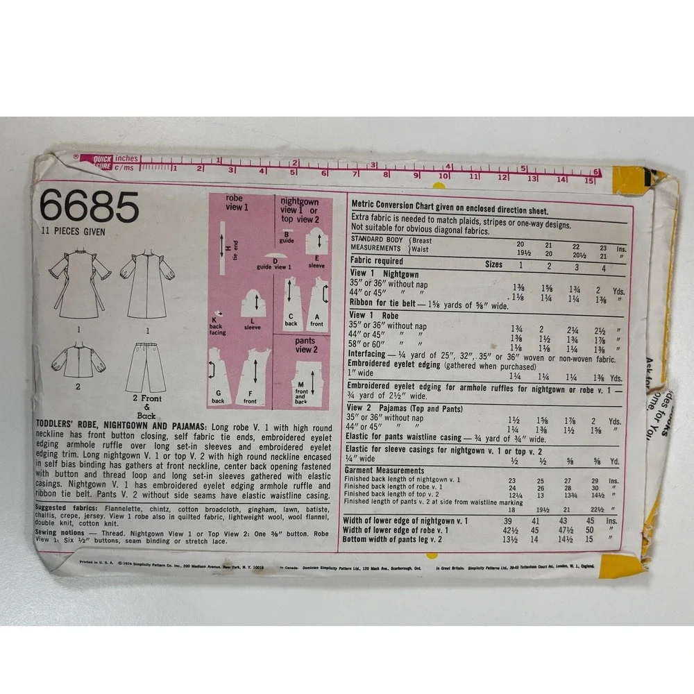 Vintage 70s Sewing Patterns Lot Simplicity McCalls Kwik Sew Toddler Size 2 Youth